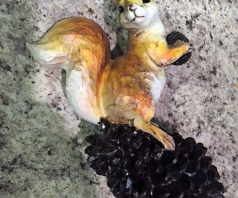 Squirrel ceramic figure