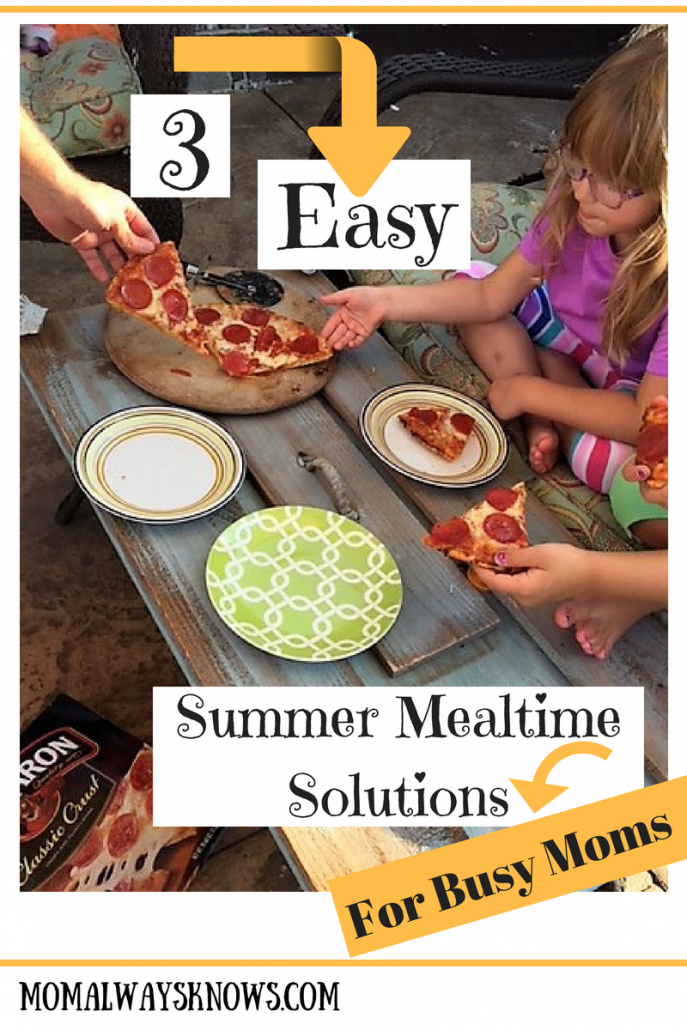 eating frozen pizza dinner